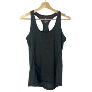 IcyZone Dark Charcoal Gray Scoop Neck Athletic Tank Top S